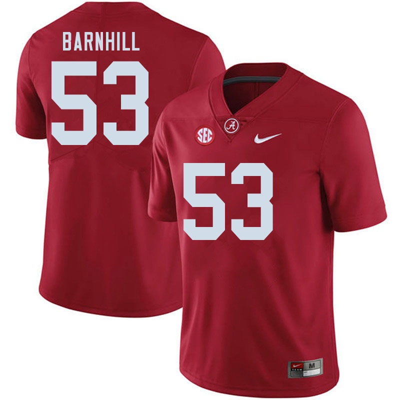 Men #53 Matthew Barnhill Alabama Crimson Tide College Football Jerseys Sale-Crimson